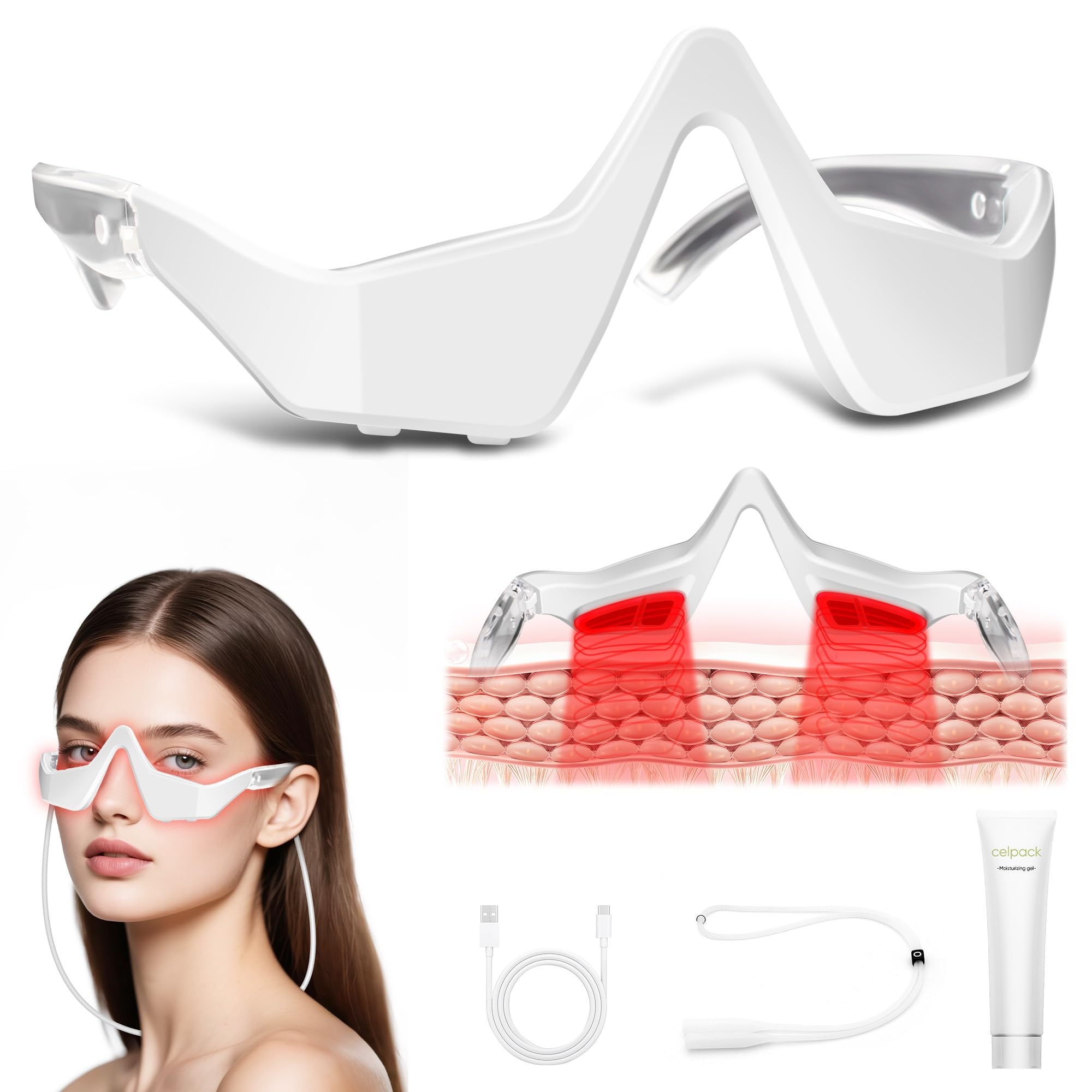 EMS Rood Licht Oogmassagebril  - Light Therapy Glasses recensie en prijs